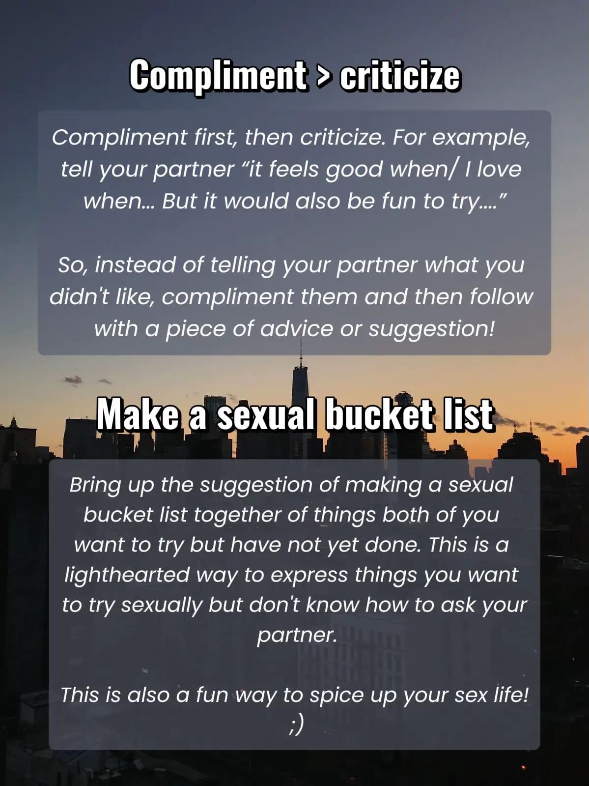 How to bring up sexual desires with your partner | Gallery posted by  Jessica Maria W | Lemon8