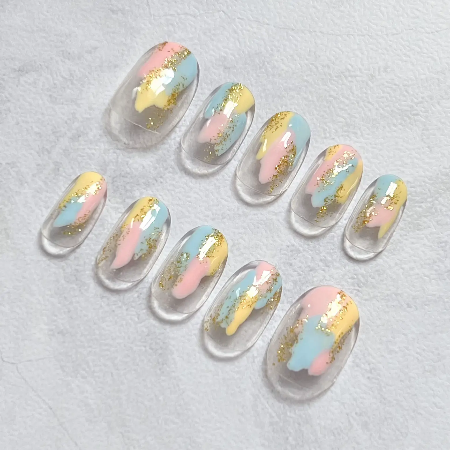 ネイルチップ スワロフスキー イベント リクエスト 青 ♡A Nail