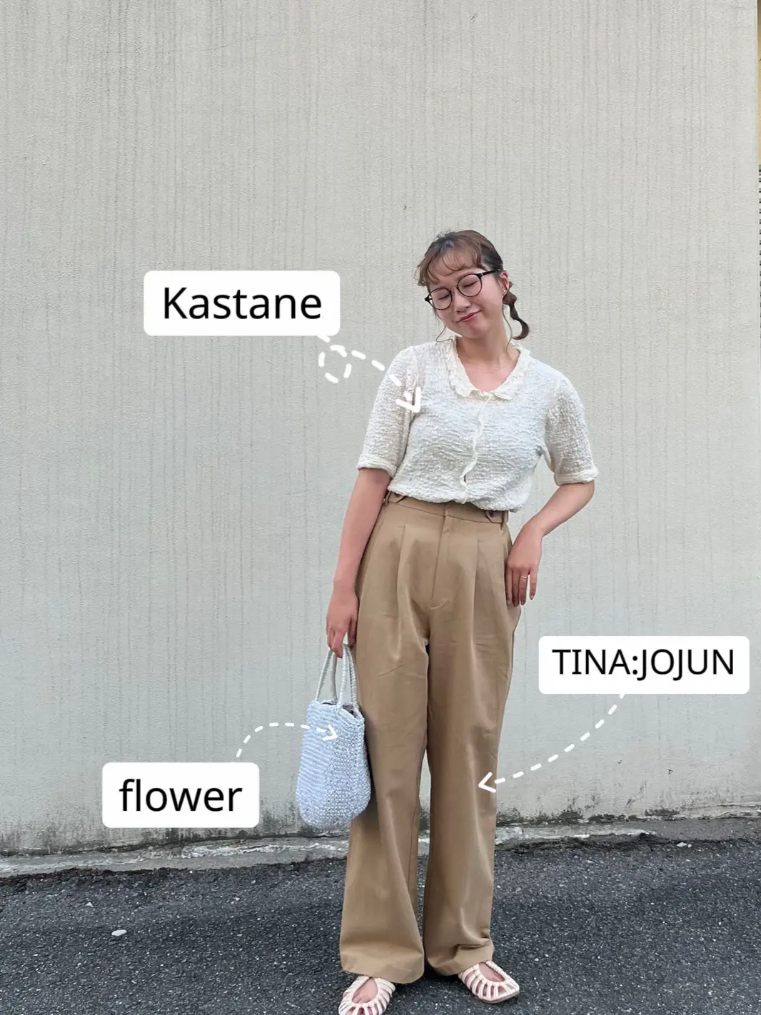Maris Style - Lemon8検索 TINA:JOJUN ドロストコットンワイドパンツ S