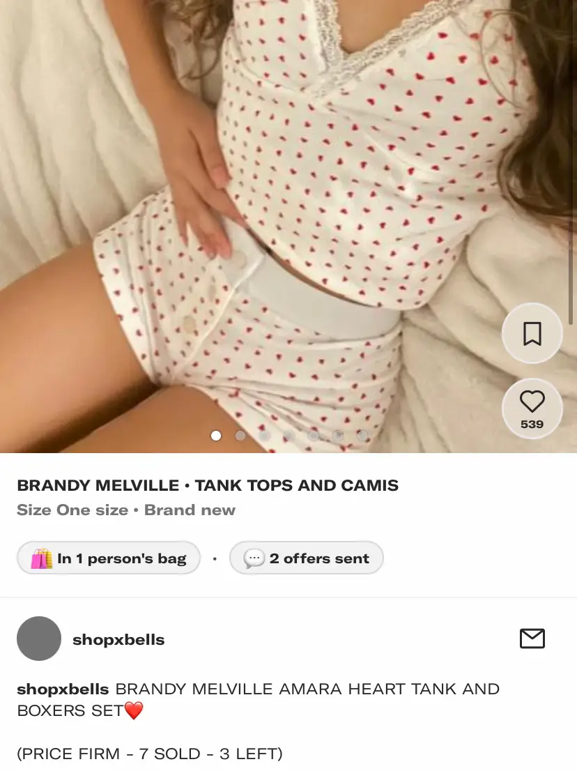 Brandy Melville heart shorts that are brand new!! I - Depop