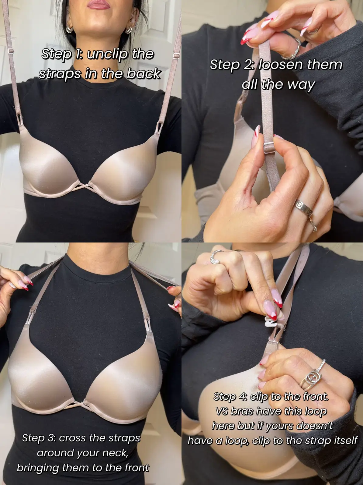 Backless bra hack! Absolutely perfect for tops like this when you want, BodySuit