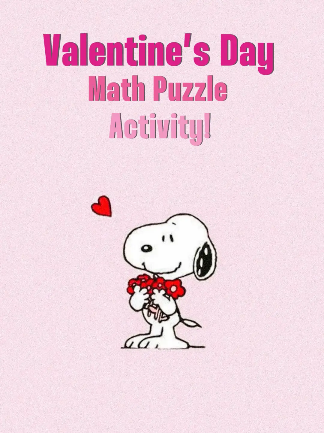 Valentine’s Day Math Puzzle Activity 's images