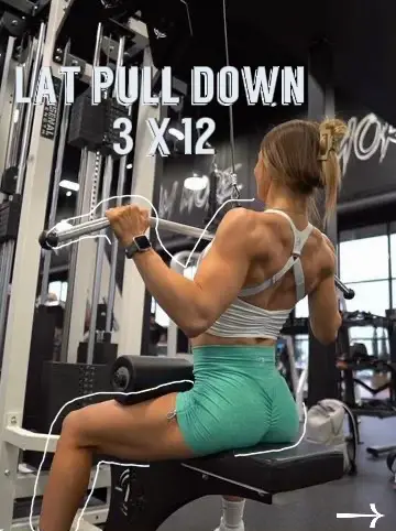 Wide Back = Small Waist💪🏻⌛️ Build some strong & powerful lat muscles with  this tough workout 🏋🏻‍♀️ - 12 reps x 2 se