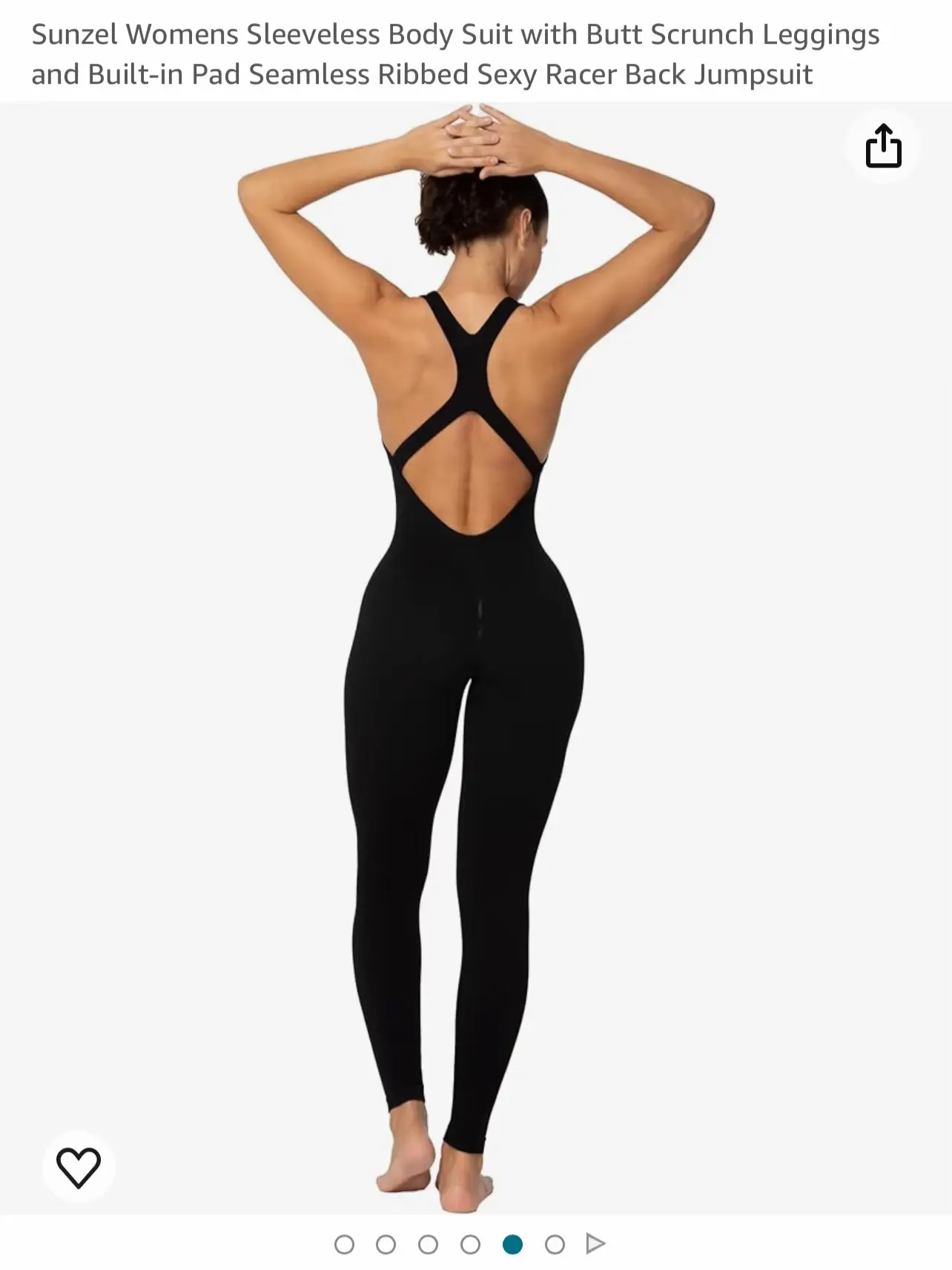  Sunzel Workout Jumpsuit Women Backless One Piece Sleeveless  Rompers Scrunch Bodysuits Gym Yoga Tummy Control Padded Bras : Clothing,  Shoes & Jewelry