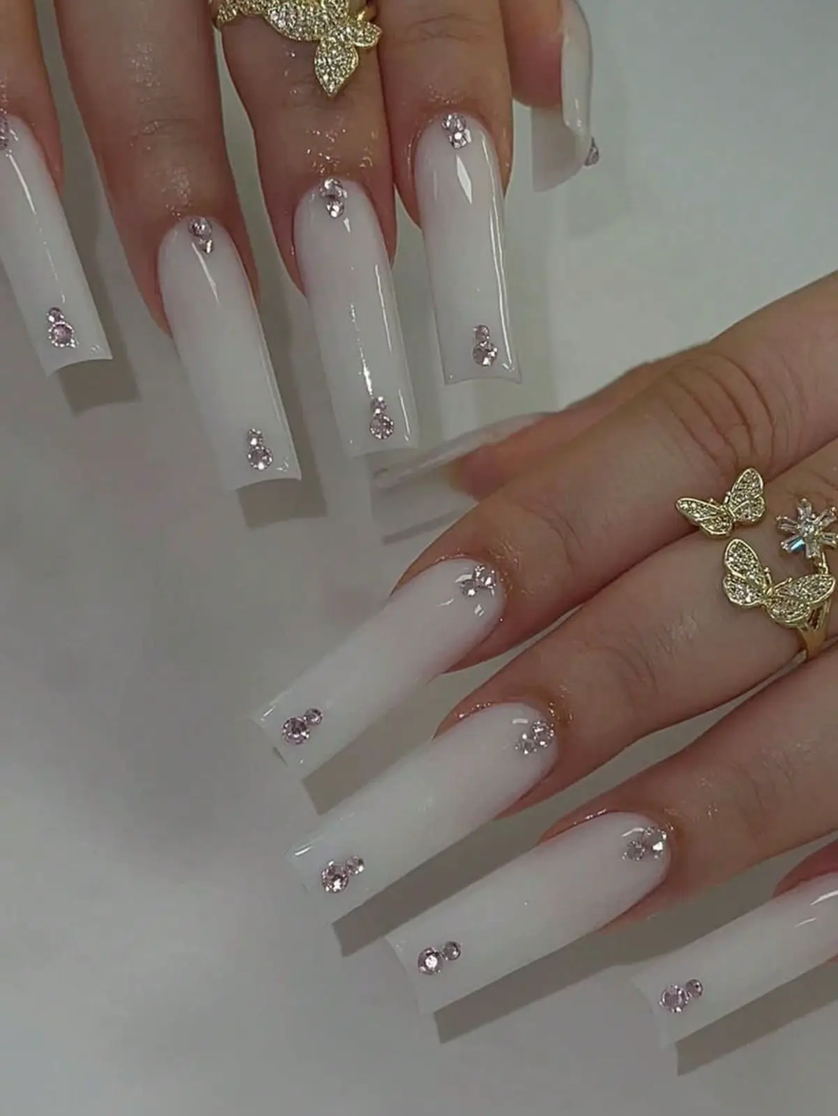 Coffin Rhinestone Nails #love  Prom nails, Rhinestone nails, Diamond nail  art design