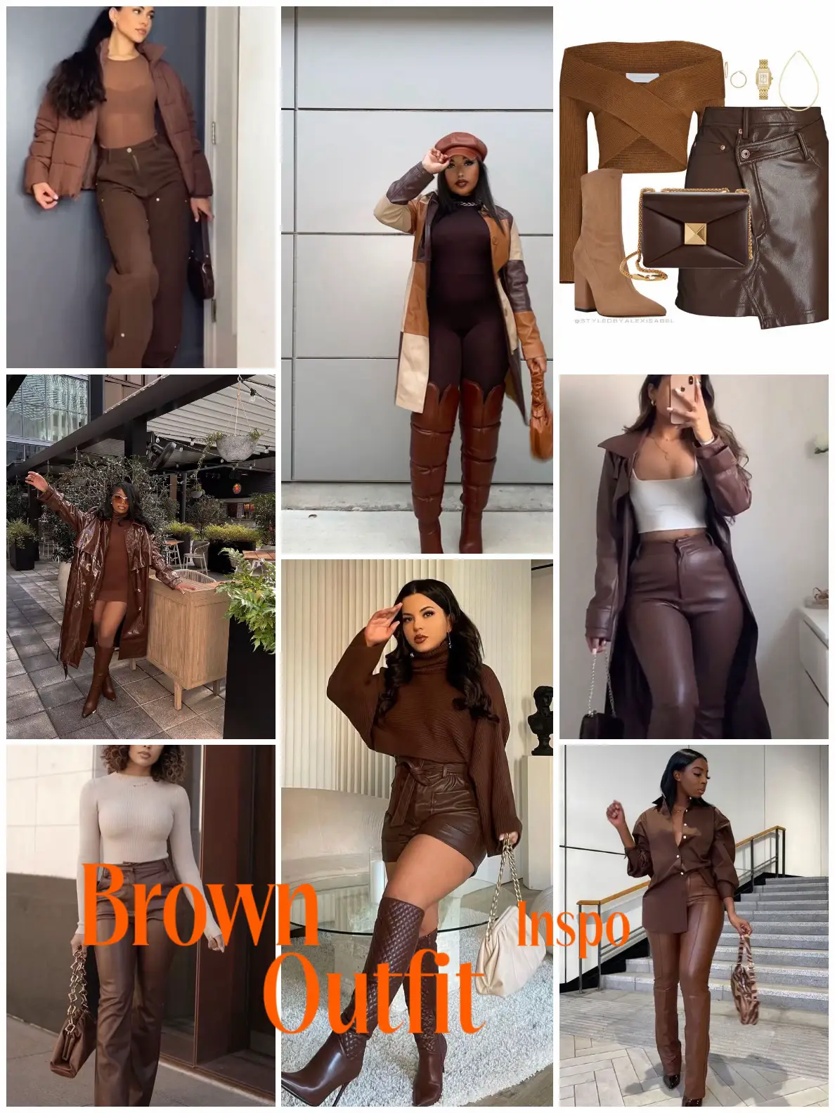 Brown Leather Pants Outfits For Women (20 ideas & outfits