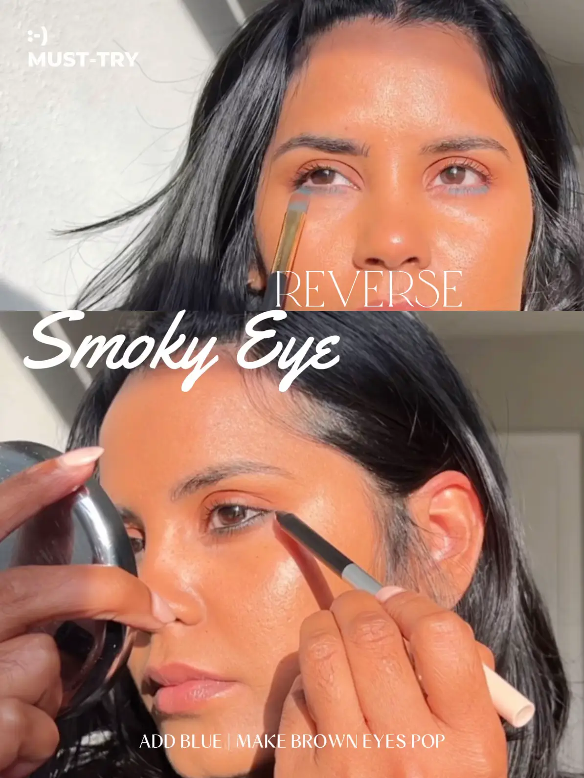 Reverse Smokey Eye Makeup Make Brown