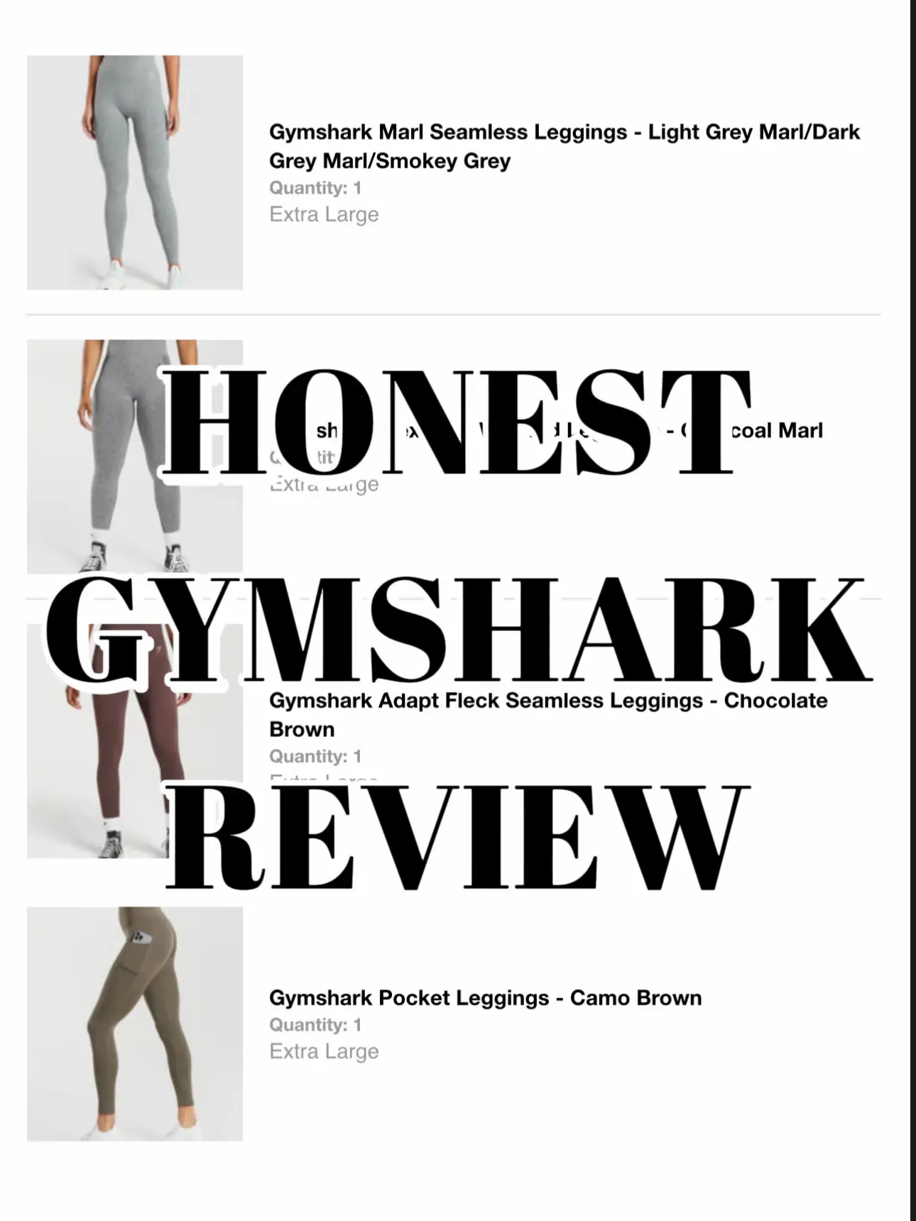Gymshark Flex Leggings in Smokey Grey Marl/Jade Green Multiple