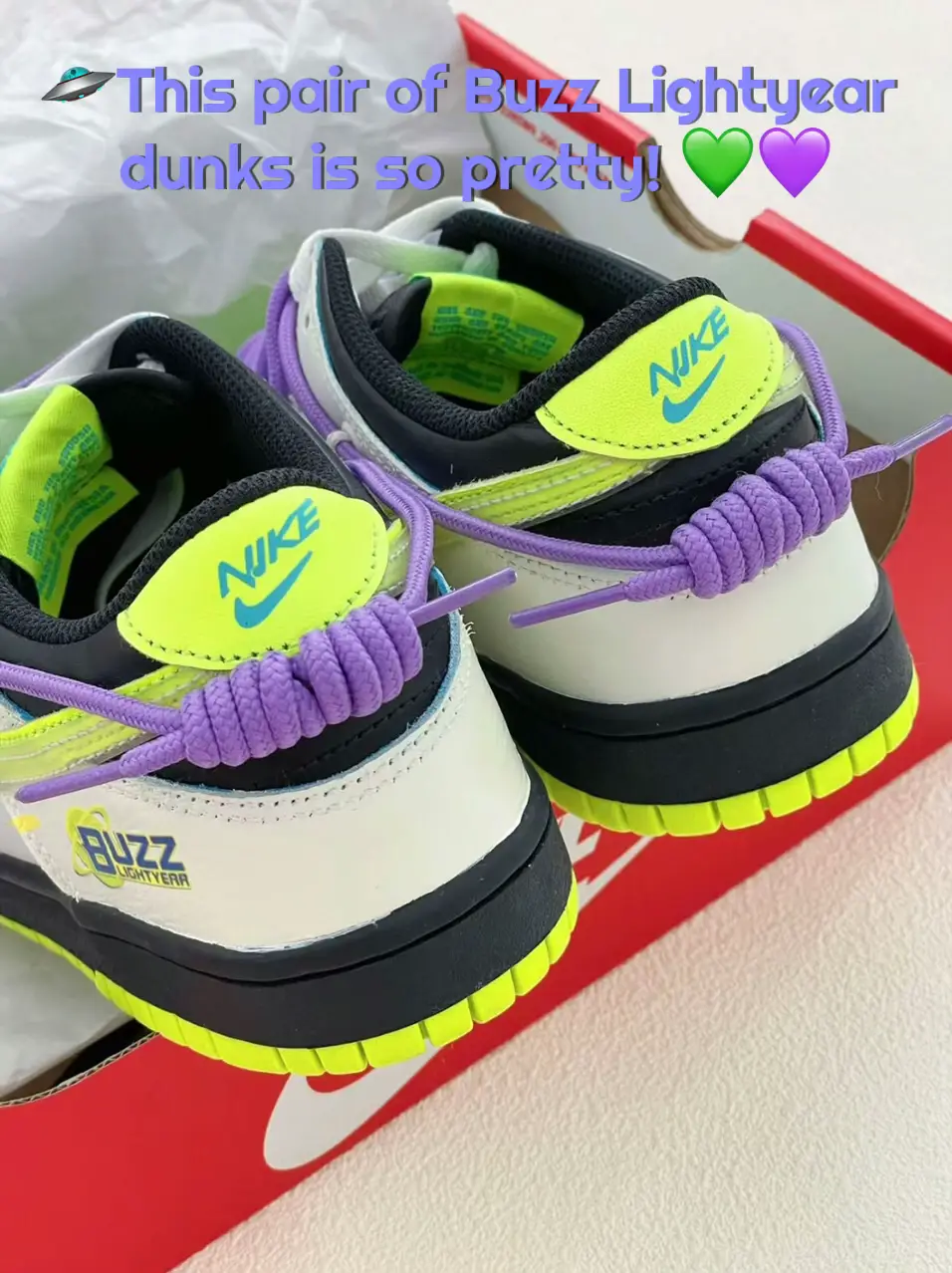 This pair of Buzz Lightyear dunks is so pretty Gallery posted by Kaylee Lemon8