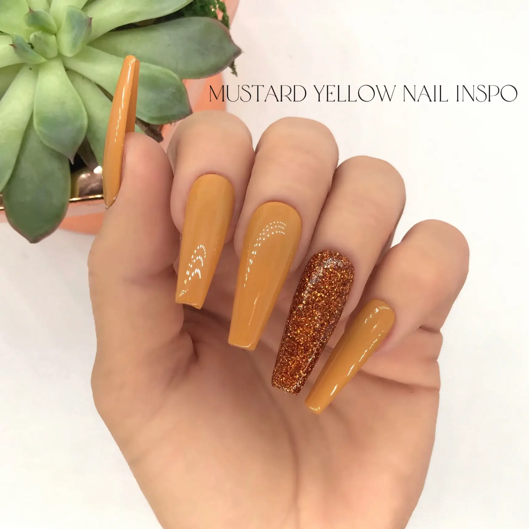 Mustard store yellow nails