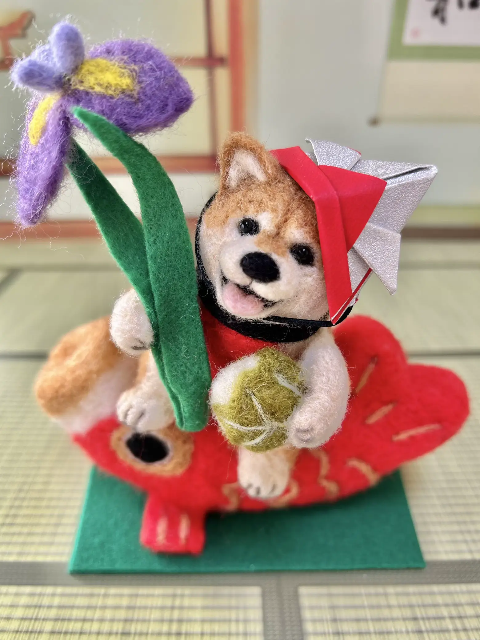 羊毛フェルト ミニチュアシュナウザー3点と柴ちゃん 出会え