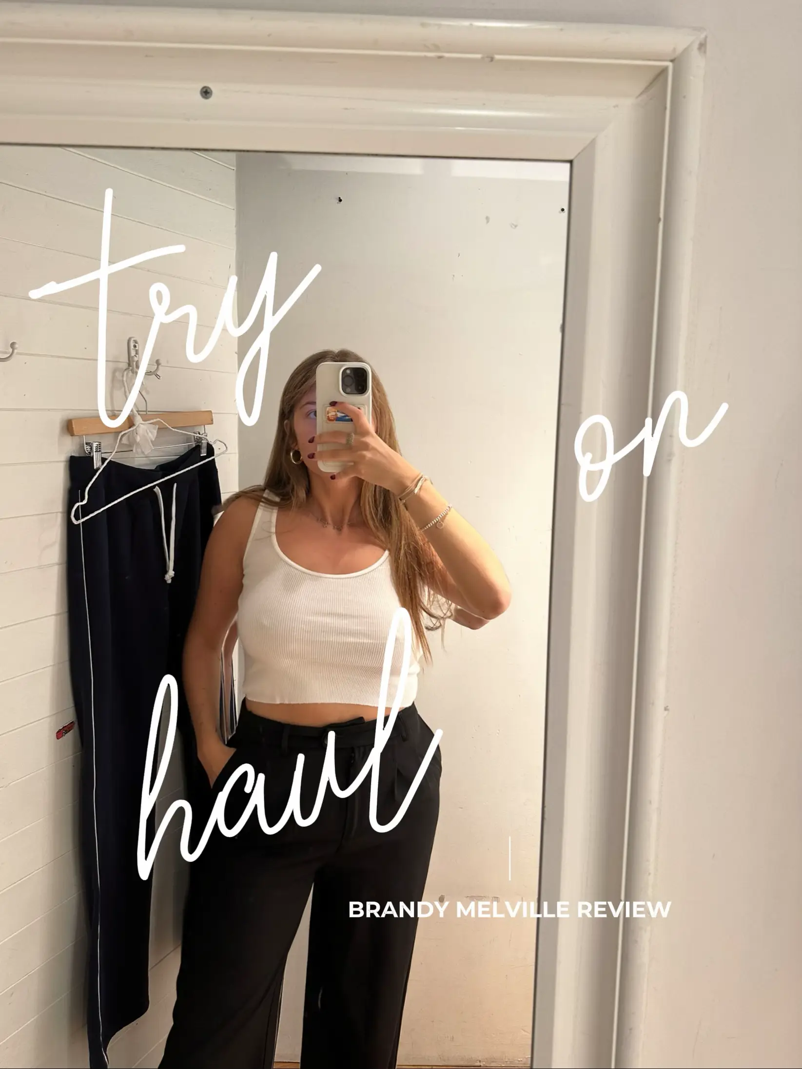I tried on all the tops at brandy melville so you dont have to 🤍🤍🤍 , white tee