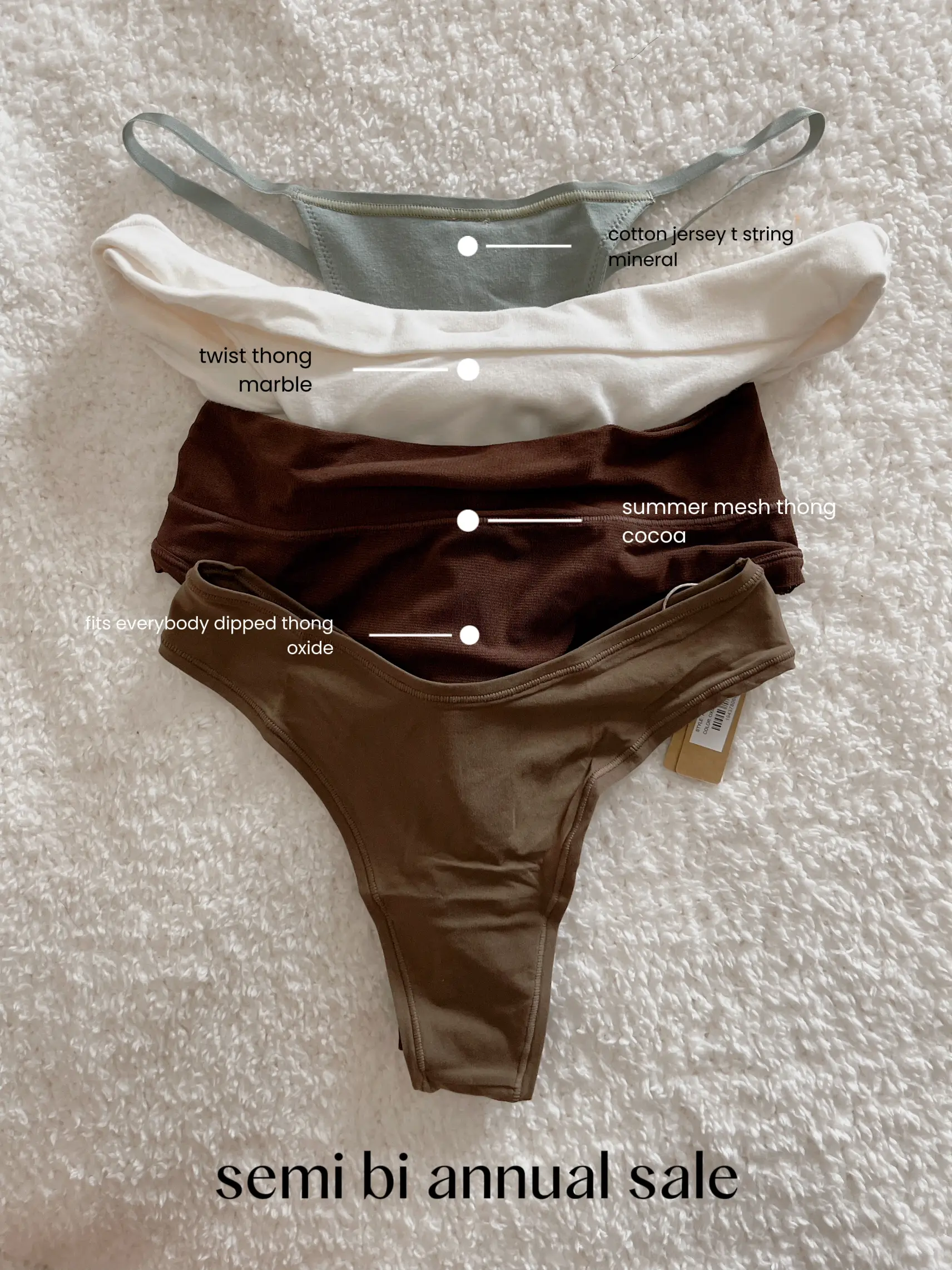 Fits Everybody Dipped Front Thong - Bronze - XXS and 26 other