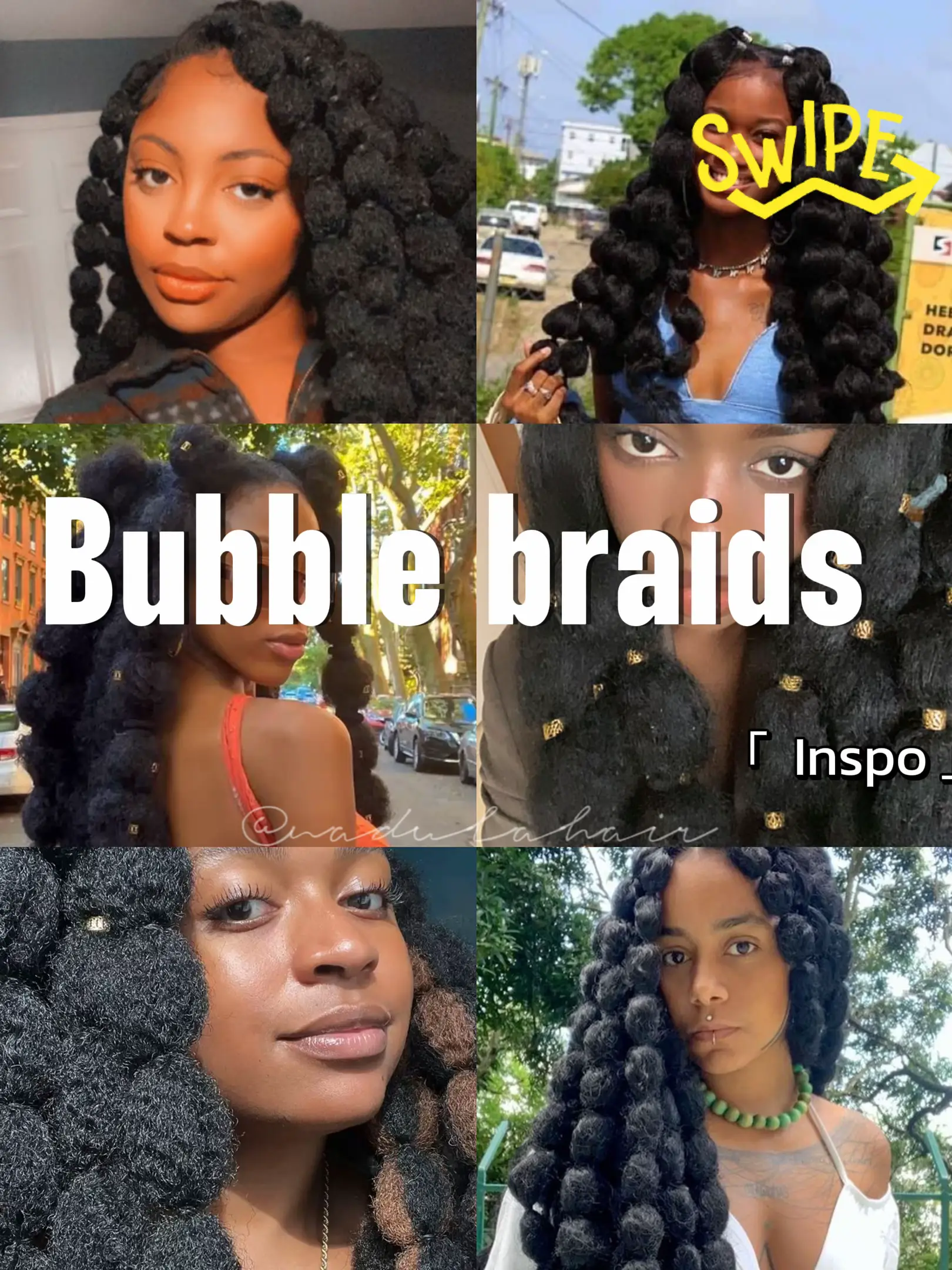 How to do Bubble Braids on Natural Hair