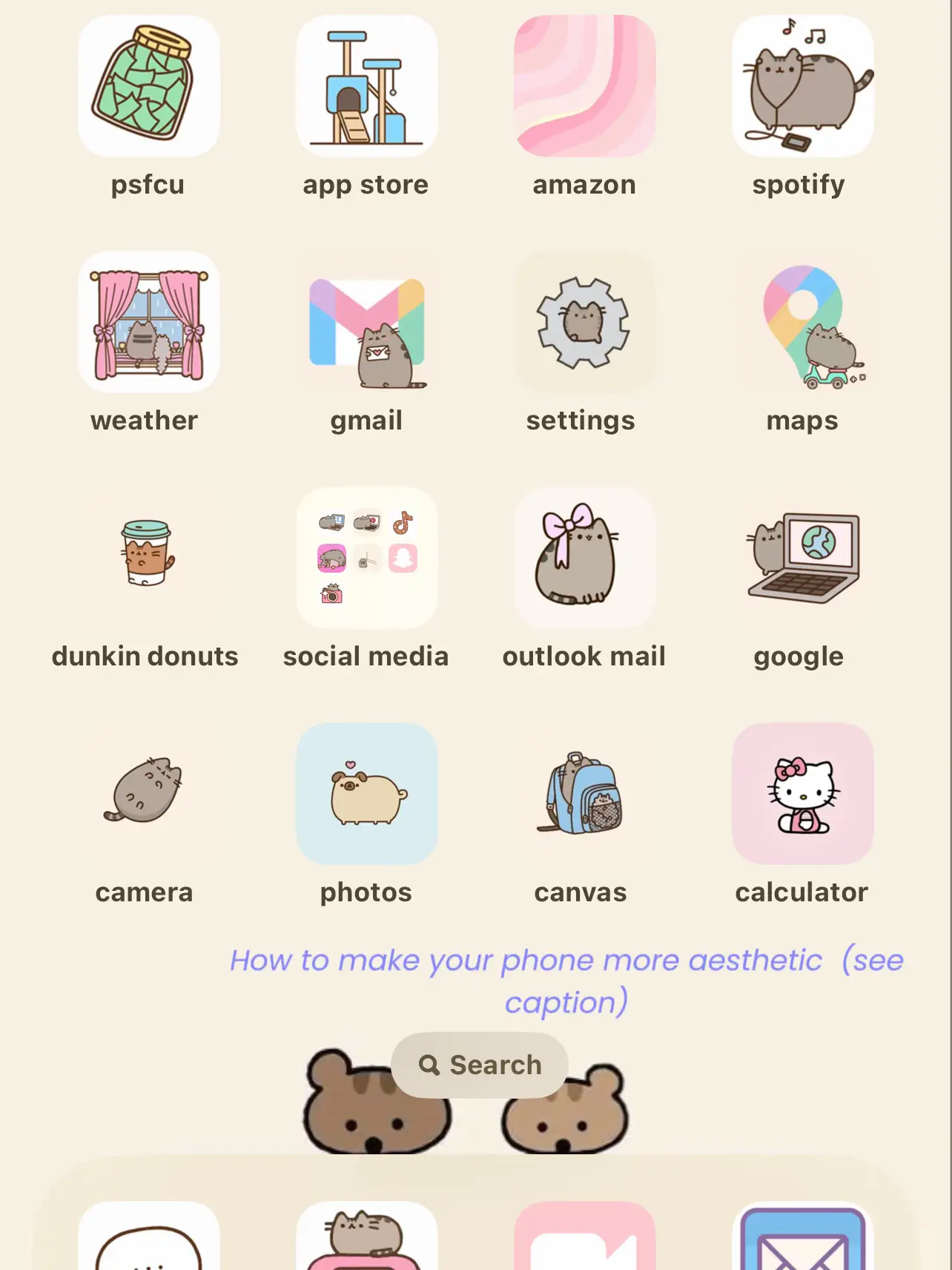 Cute Pink Ios Icons Kawaii Cats Icon Bundle With App Icons 