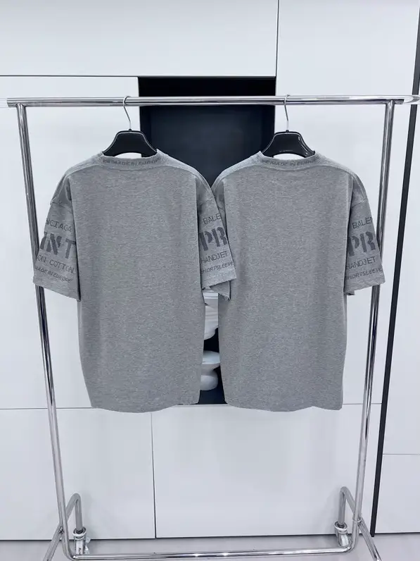 KEP/TAQ. Balenciaga 2023SS 灰色印花短袖XS/S/M/L | Gallery posted