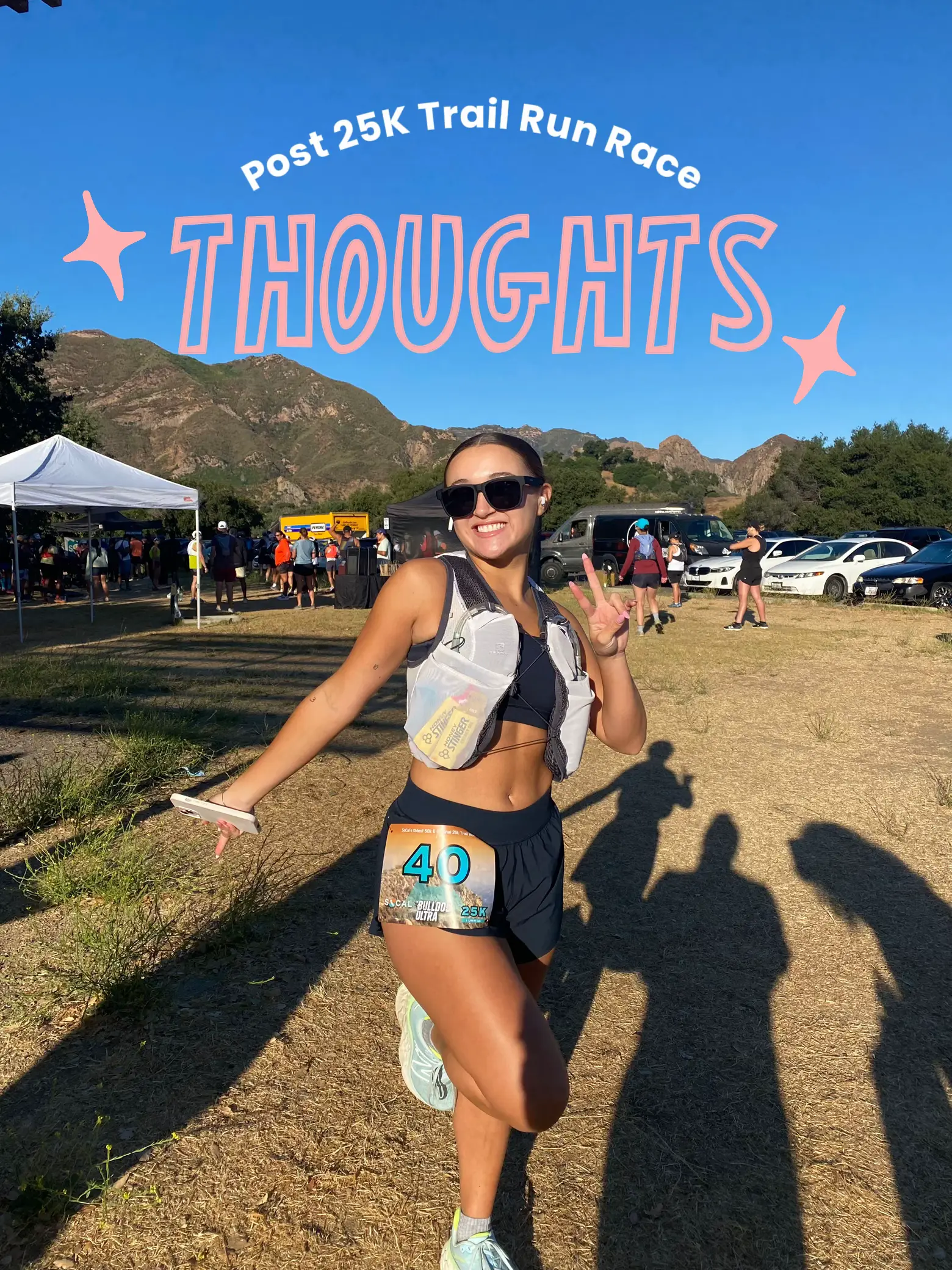Come run my first trail run with me 🥺🏃🏼‍♀️ (running vest & shorts @