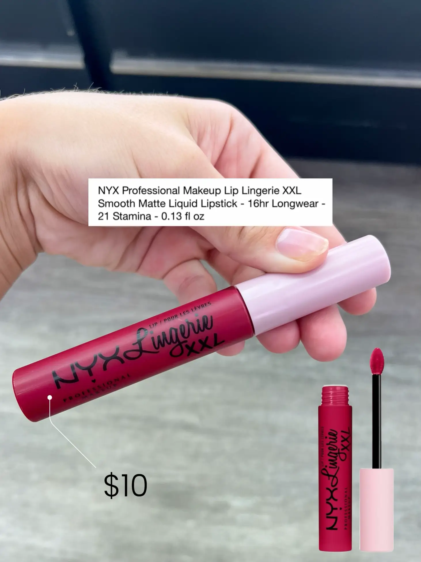 NYX Professional Makeup Lip Lingerie XXL Liquid Lipstick, Stamina, 0.13 fl.  oz.