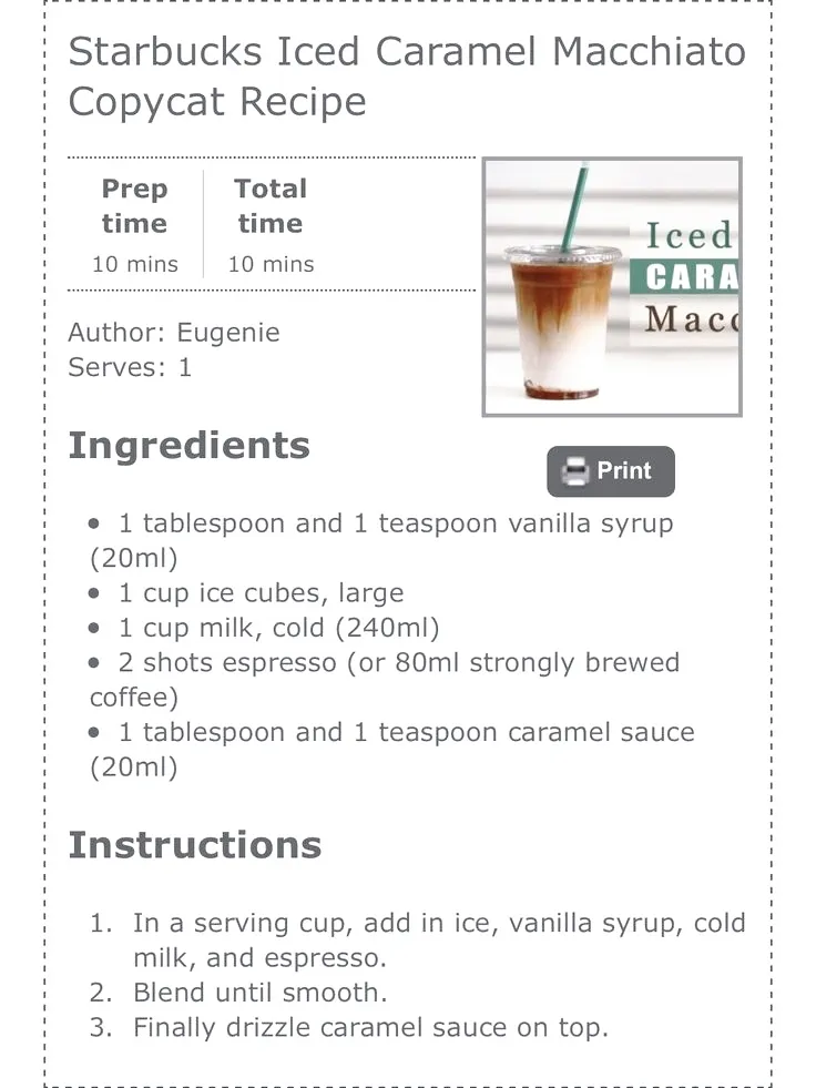 Caramel Macchiato (Starbucks Copycat Recipe) - Emily Laurae