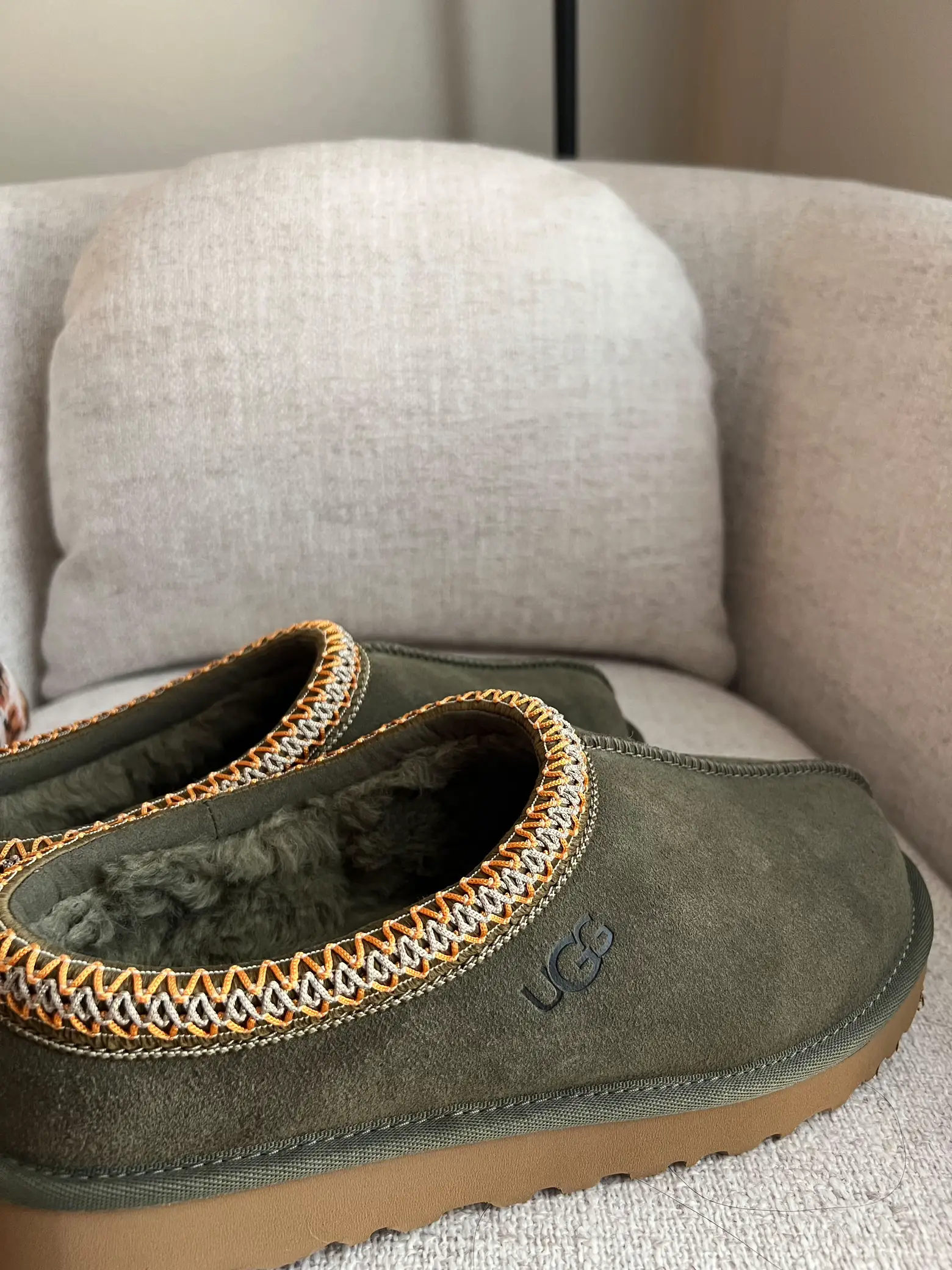 Green ugg tasman online slippers