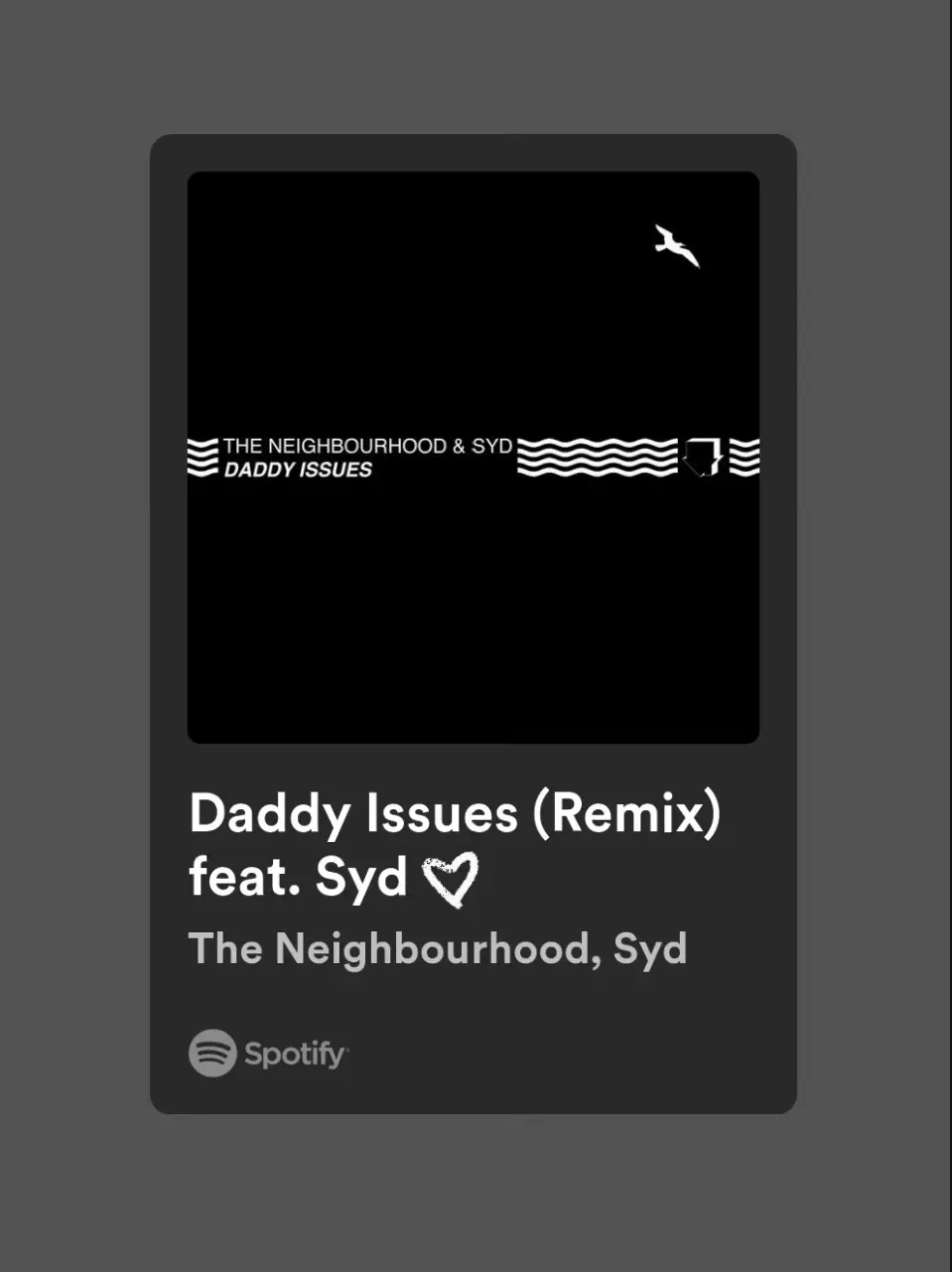  A Spotify playlist of Daddy Issues.
