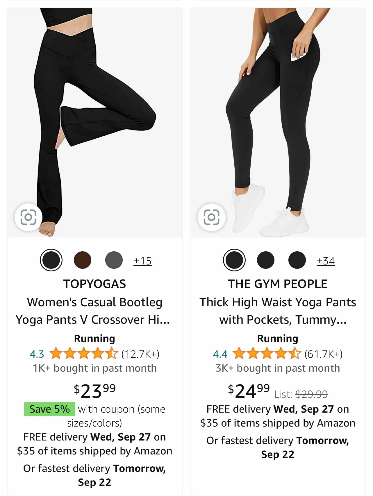 Buy SHAPERX Thick High Waist Yoga Pants with Pockets, Tummy