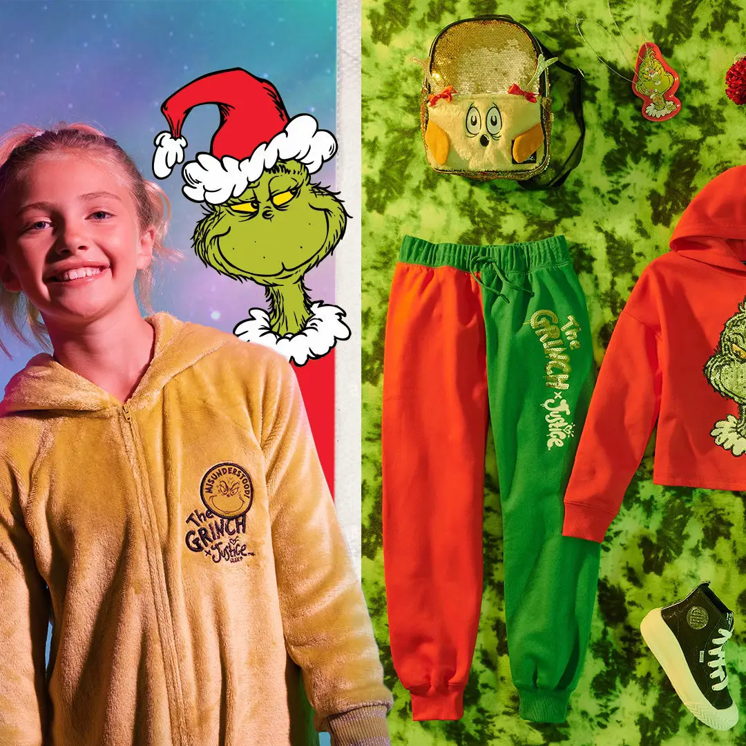 New Justice x The Grinch clothing for tweens available only at Walmart 