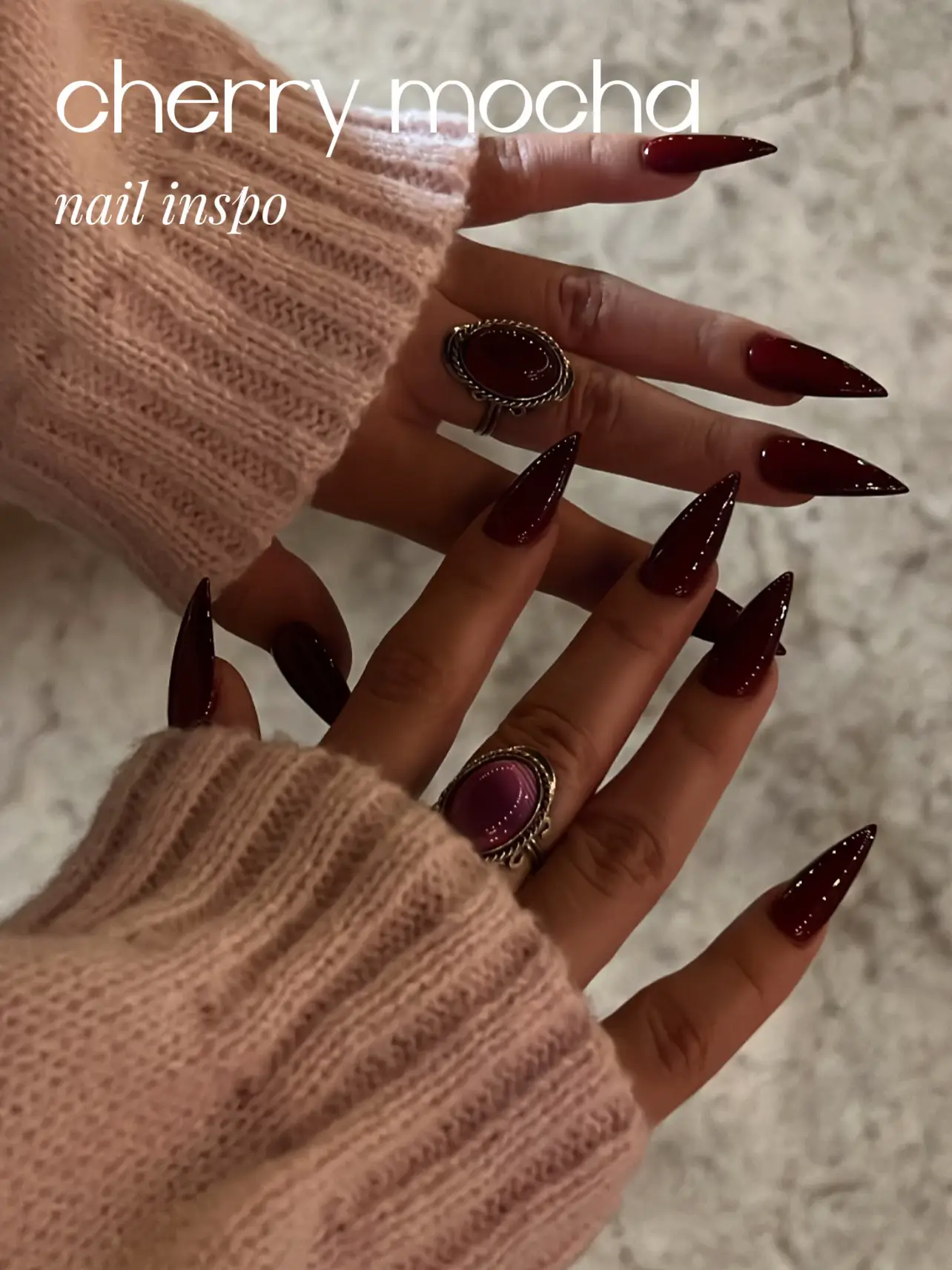 TikTok Is Obsessed With This Cherry Mocha Nail Polish