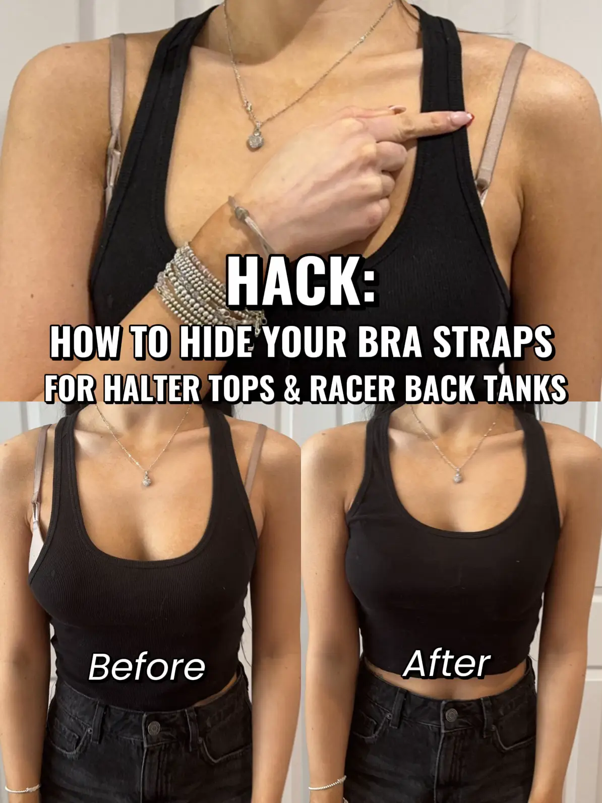HACK: how to hide your bra in halter tops + tanks