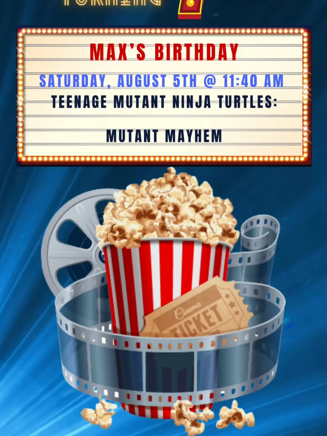 Movie birthday party videoinvitation Video published by Party Decor Lemon8