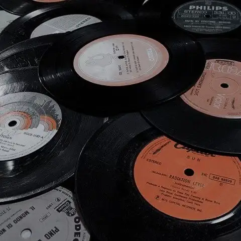  A stack of records by Philips.