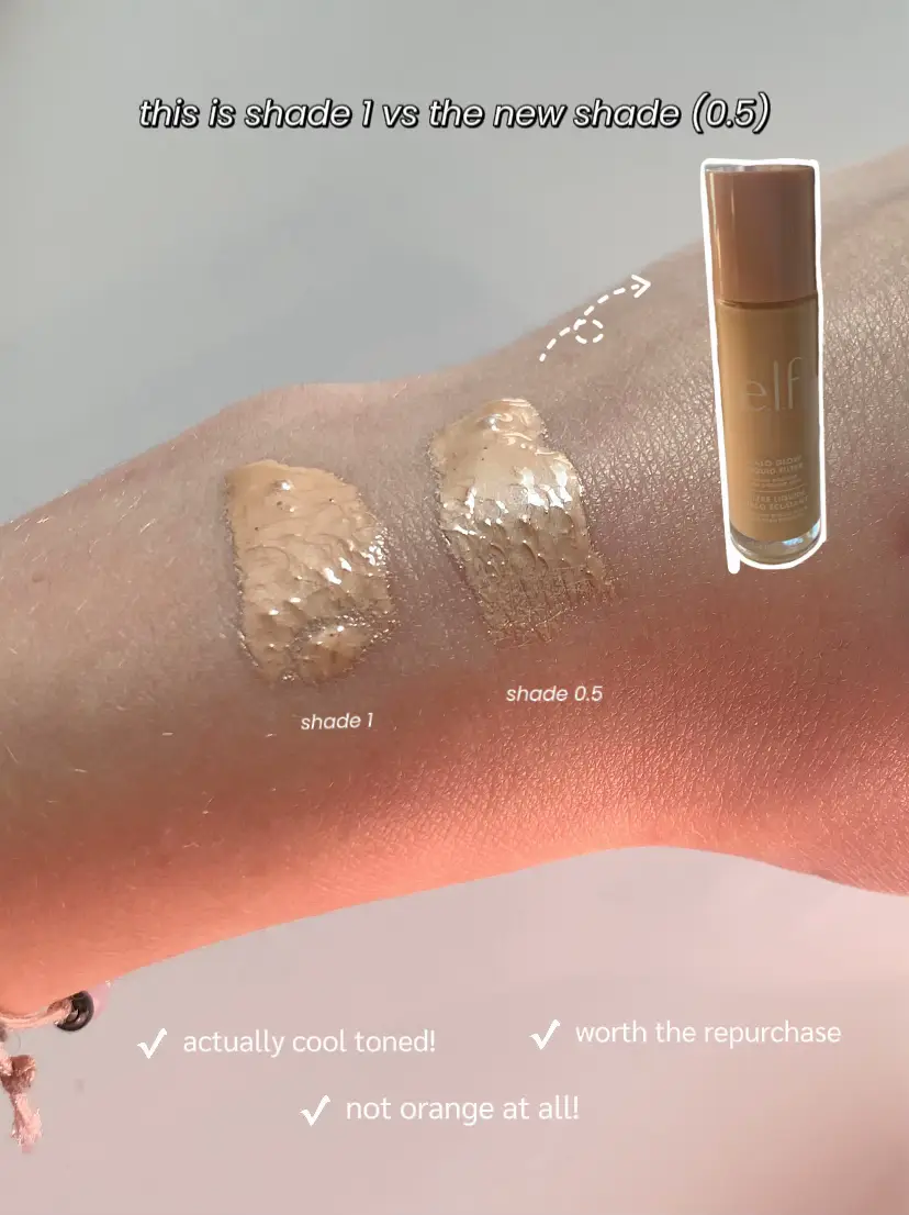 elf 0 (Fair Neutral Warm) Halo Glow Liquid Filter Review & Swatches