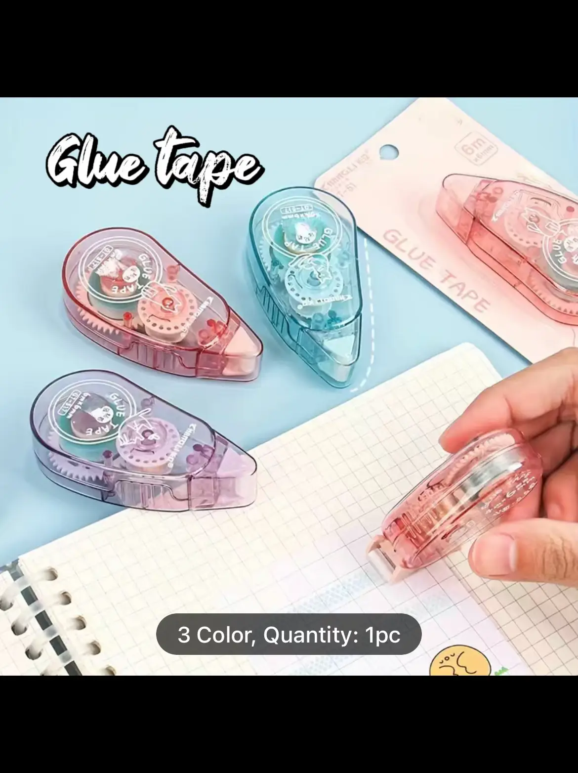 White Out Correction Tape And Double Sided Tape Roller Quick - Temu