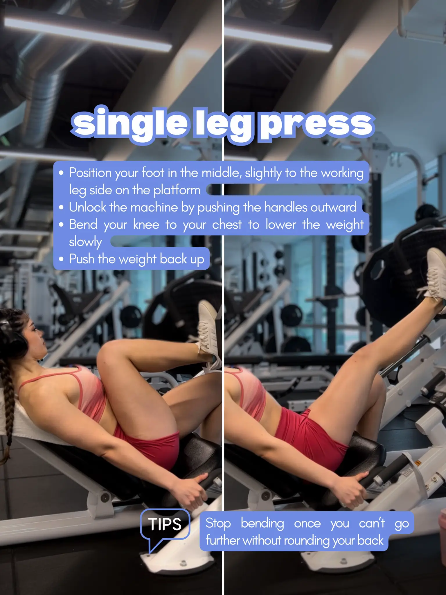 Side single leg discount press