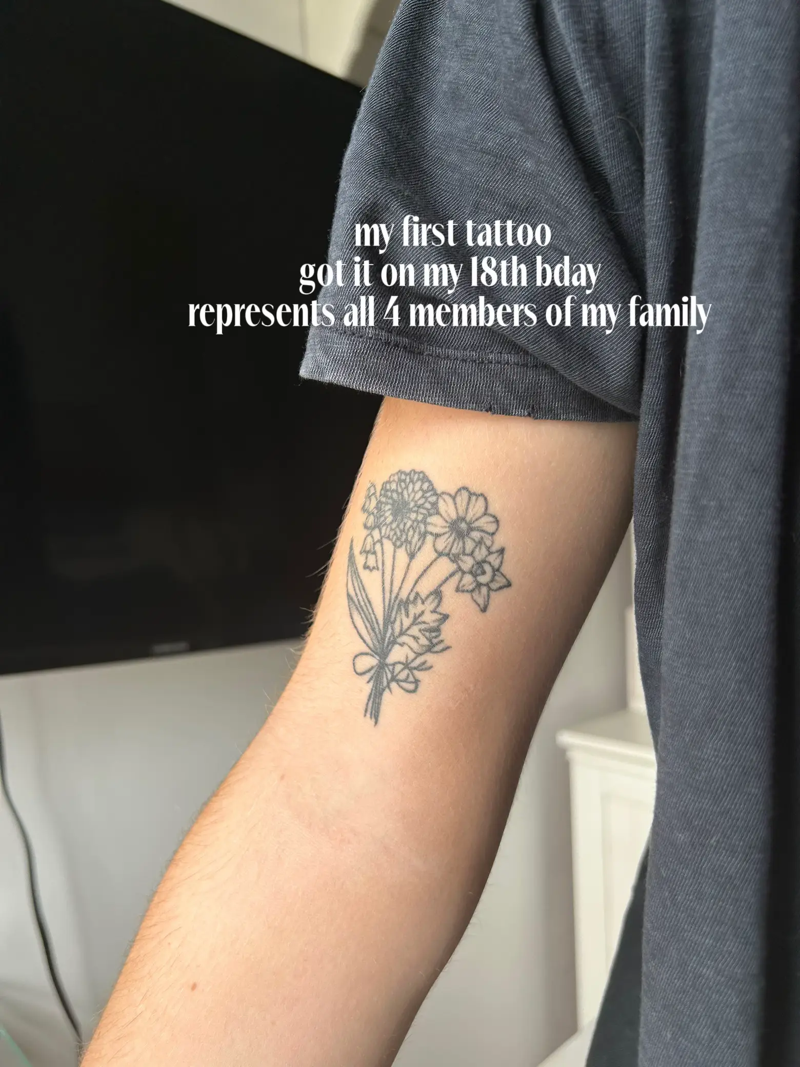 18+ Gemini Birth Flower Tattoo