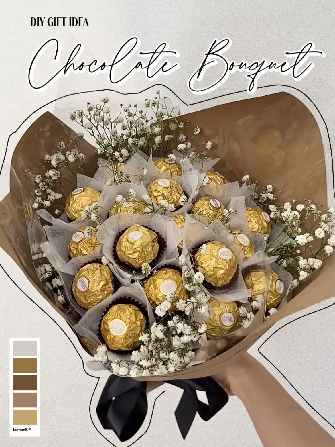 How to make a DIY Ferrero Rocher chocolate flower bouquet for wedding
