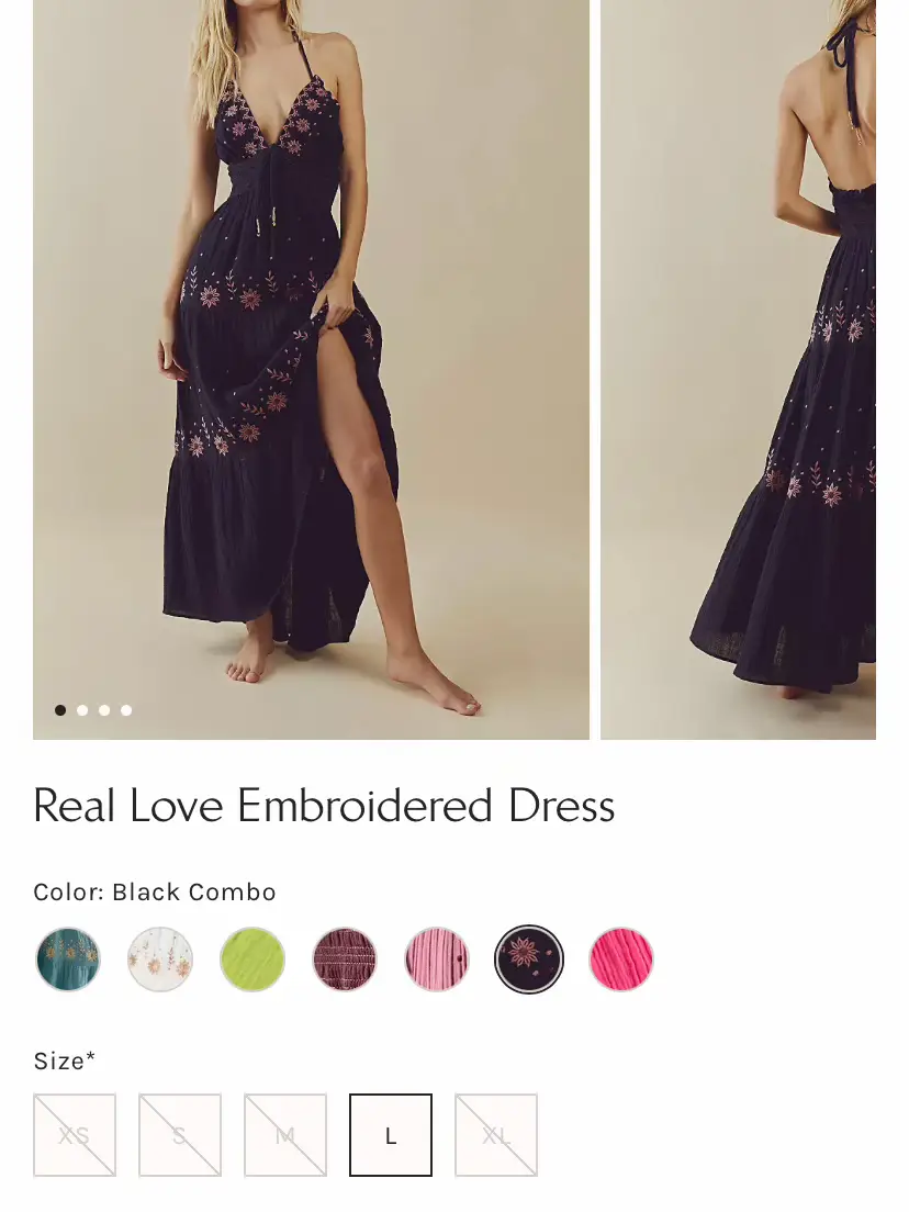 Real Love Embroidered Dress