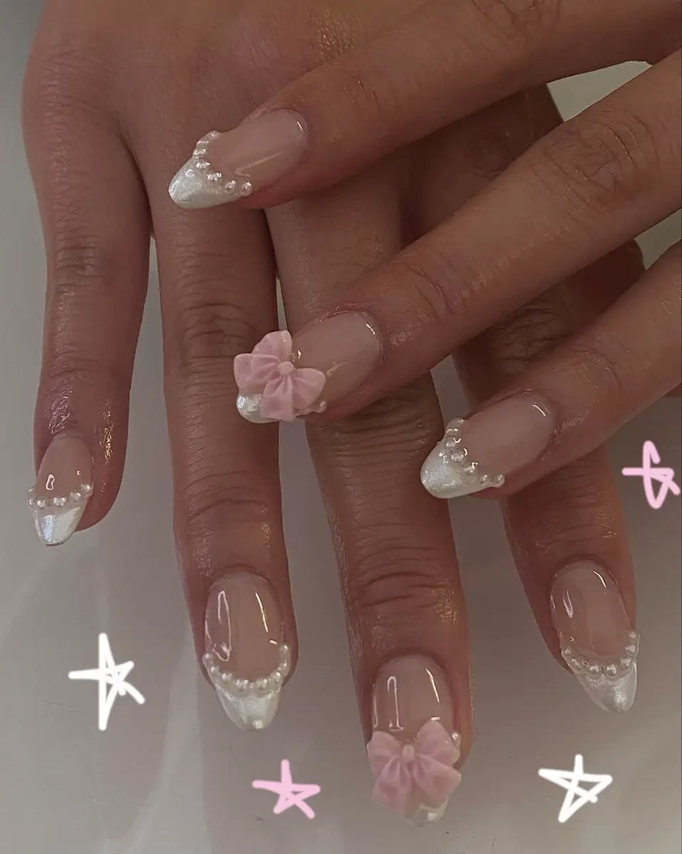 coquette nail inspo 🤍🎀🪞, Gallery posted by k