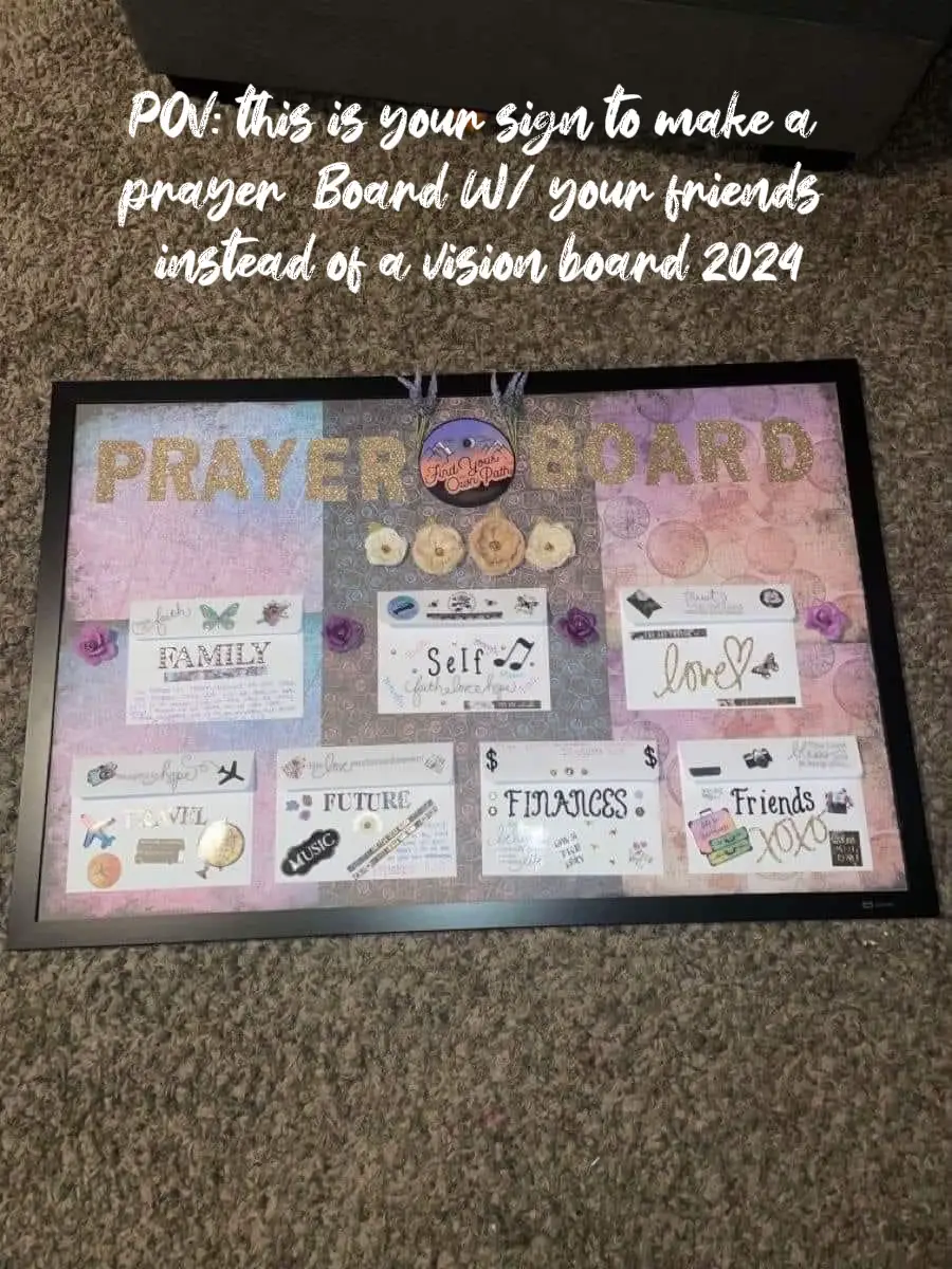 Here's how I decided to make a prayer board for 2024! A great prayer b, prayer  board ideas 2024
