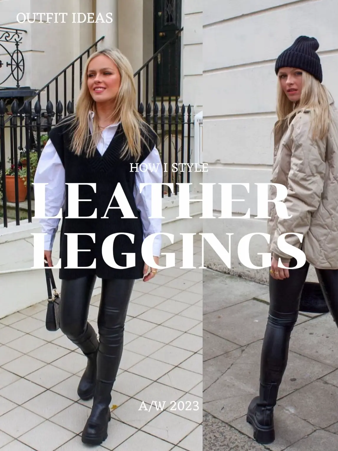 Faux Leather Leggings OOTD: Shades of Brown  Outfits with leggings, Leather  leggings outfit, Winter fashion outfits