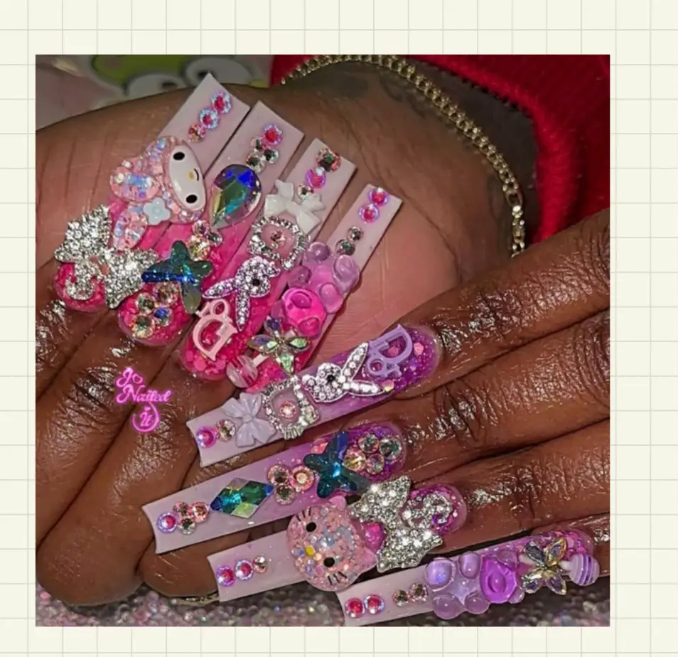 junk nails with charms kids｜TikTok Search