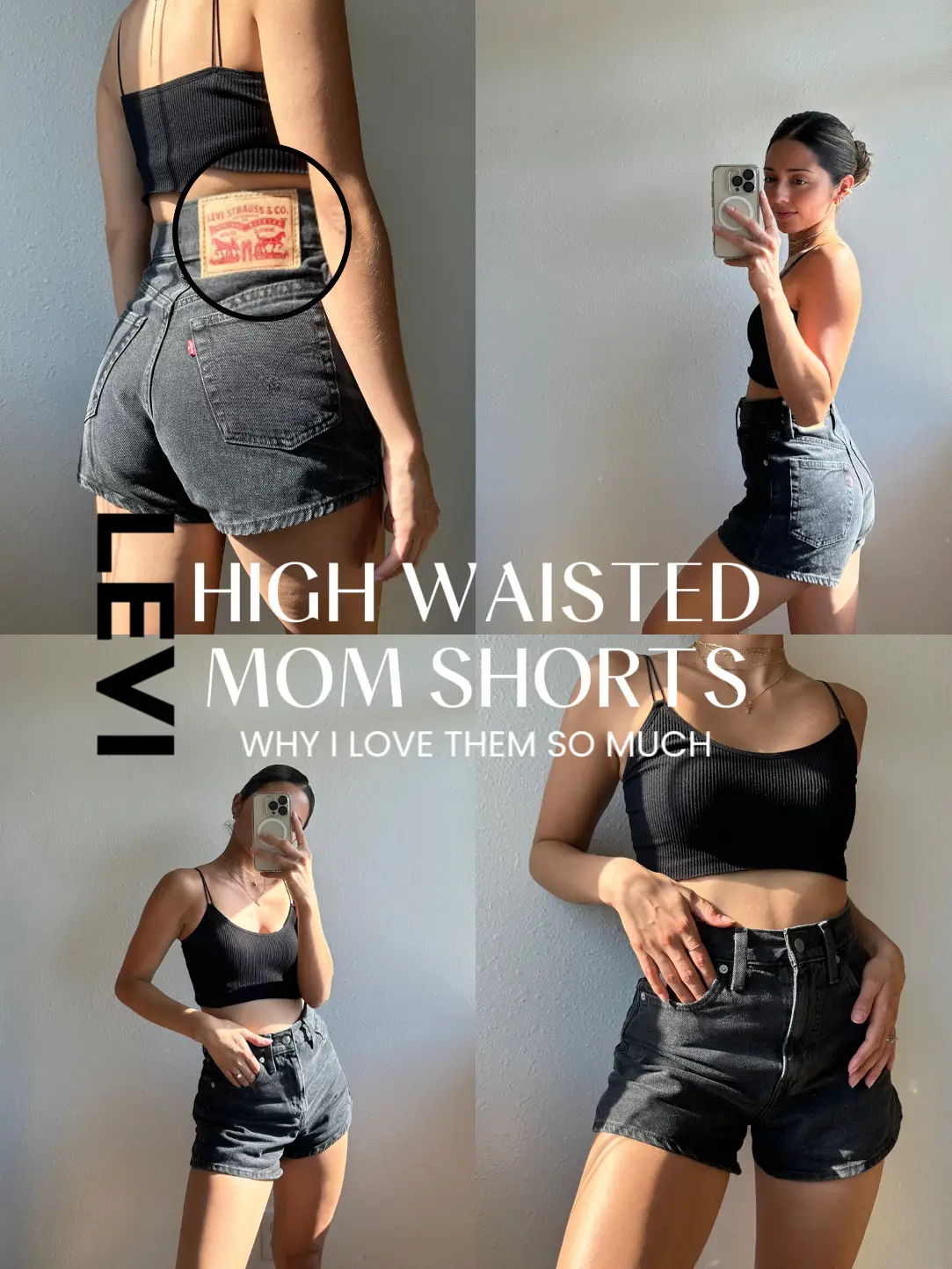Levi high-waisted mom shorts / Why I 🫶🏽 them, Gallery posted by  itsnicandrea
