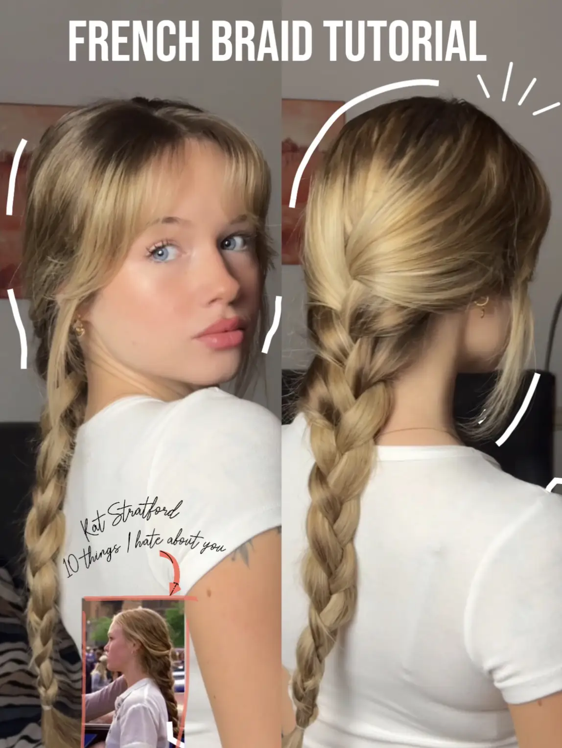 2 hacks for a front braid on dark + straight hair - The Small Things Blog