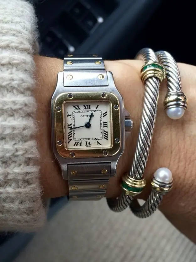 Wrist Stacking Ideas: Panthere De Cartier Watch, Love and Nail