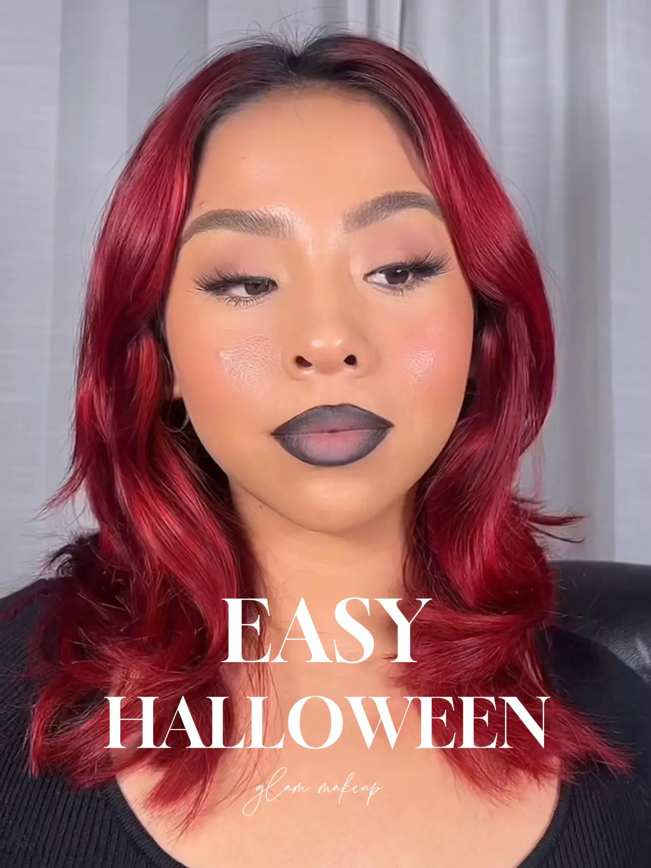 9 Color Black Red Eyeshadow Palette Goth Clown Halloween Makeup