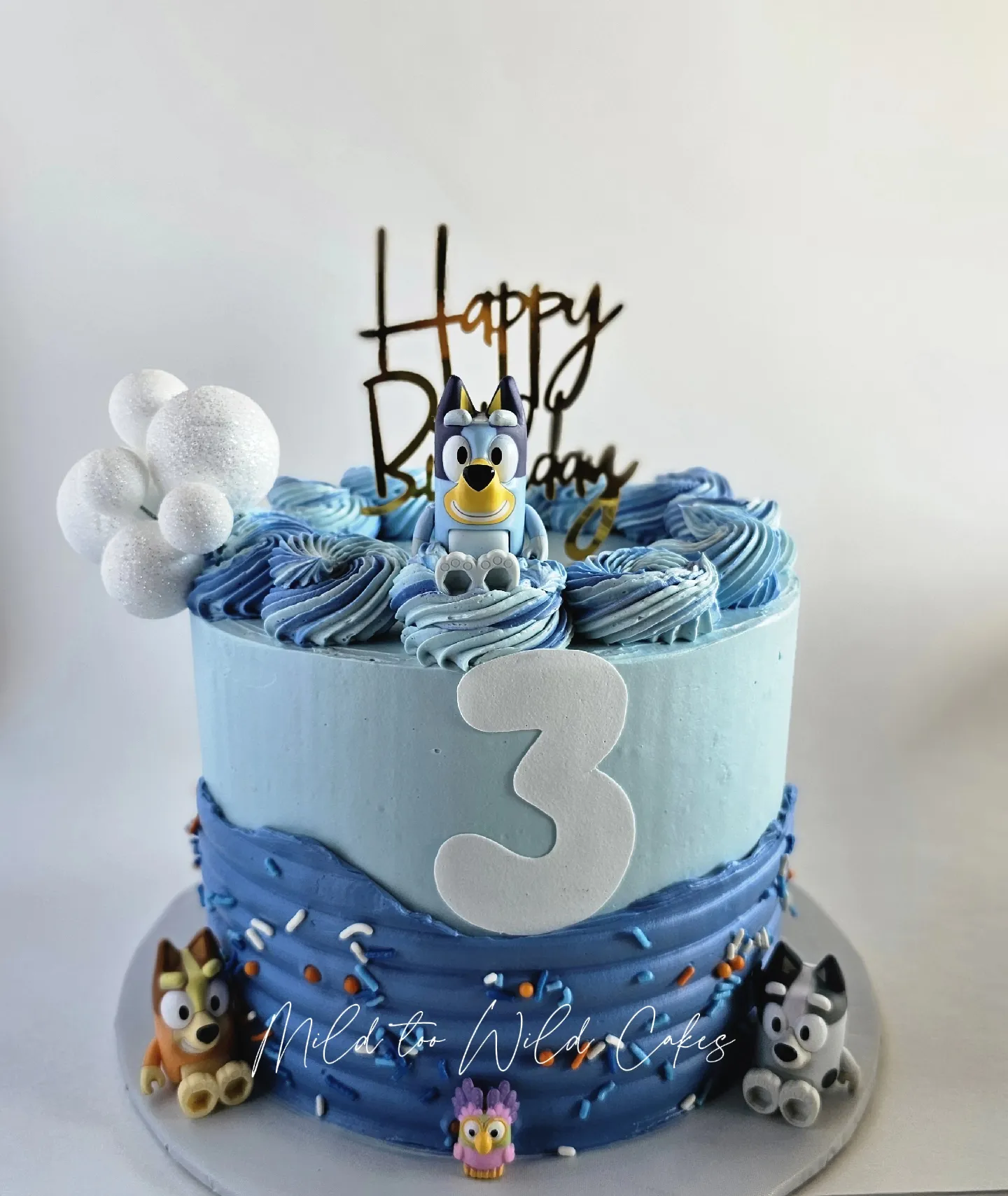 Bingo Bluey Theme Cake Decoration, Disney Cake Tutorial