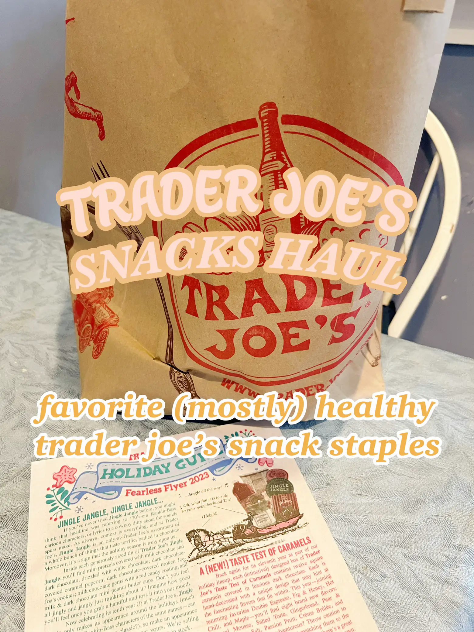 Trader Joe's 2023 Holiday Paper Bags & my little junk food haul. Items  listed in comments : r/traderjoes