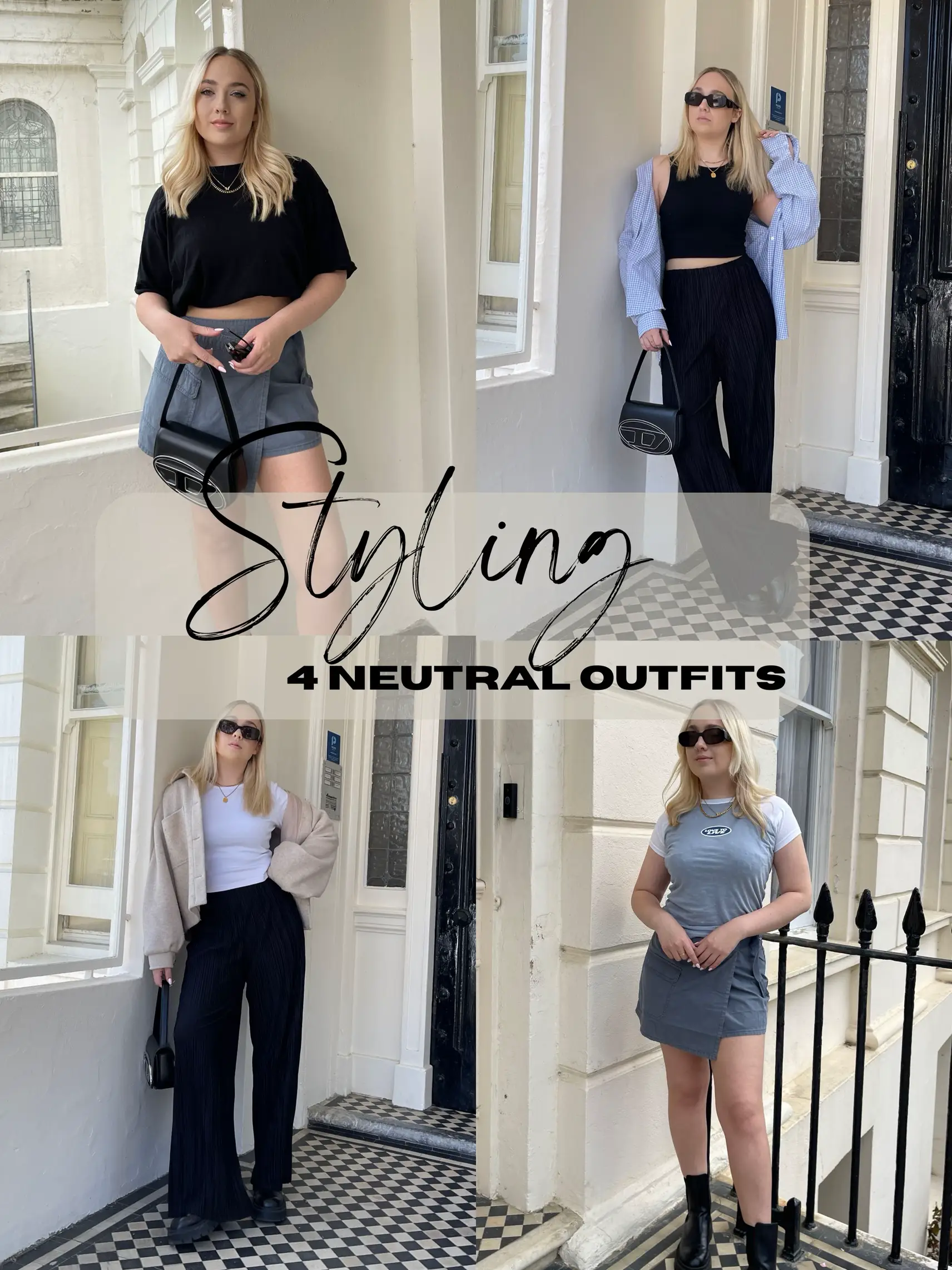Four neutral everyday outfits - lookbook 🫶🏼🖤, Gallery posted by  Beckahake