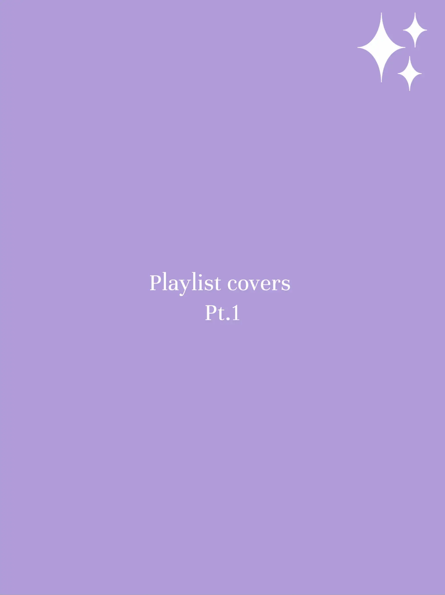  A playlist cover with a star on it.