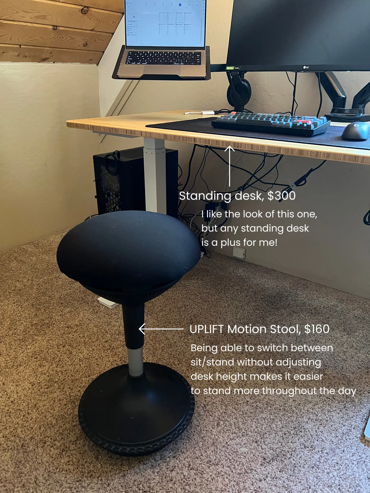 Motion stool discount by uplift desk